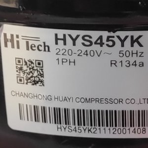 کمپرسور مارک های تک 1/8 ساخت چین با مبرد R134a مدل HYS45Yk